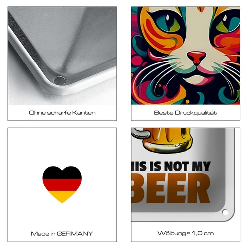 Blechschild Spruch 30x20cm Katzen liegen nicht faul rum - Bild 4 von 4