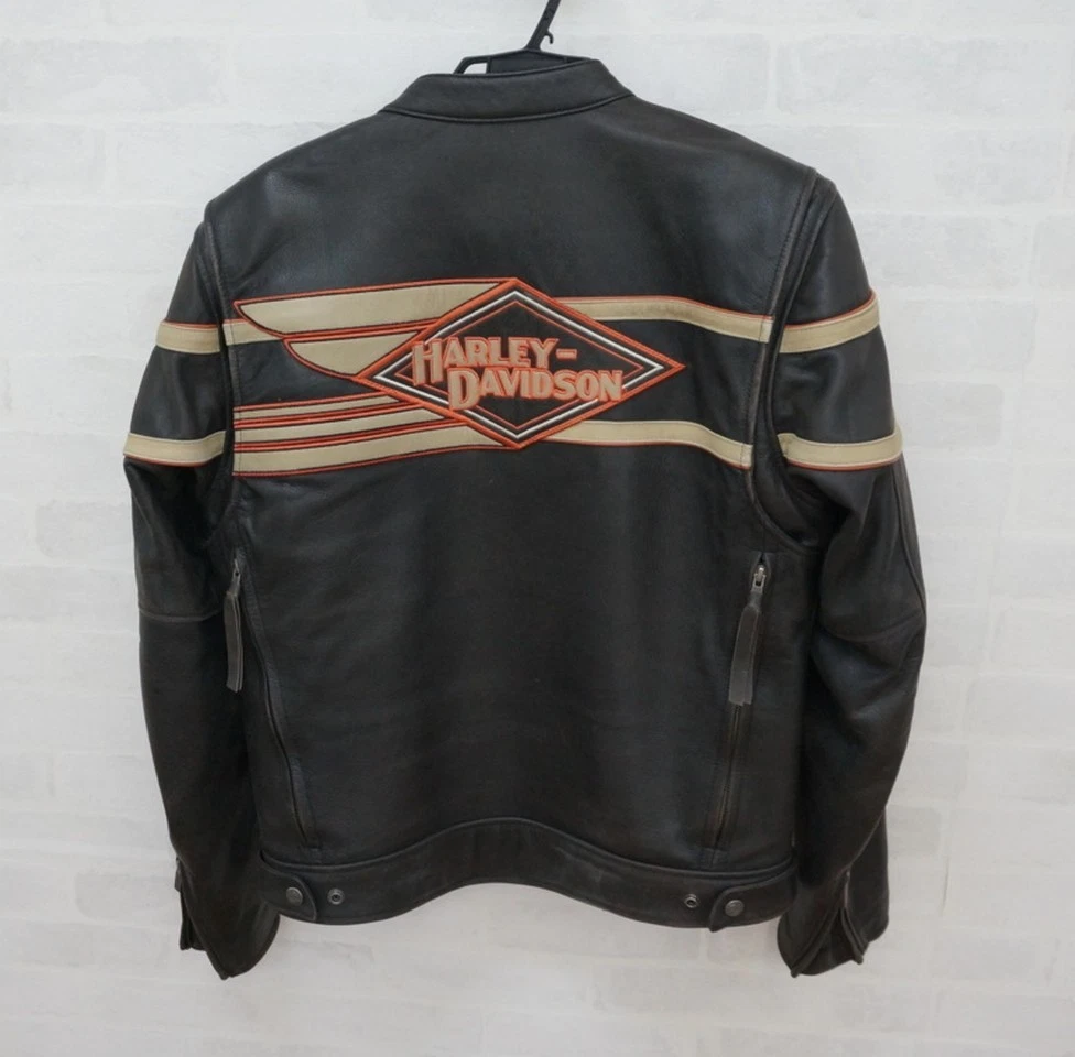 新品 Harley-Davidson 2WAYライダースレザージャケット 2XL VI E DIT 革ジャン ライダース Hand-bleached 2-way riders jacket