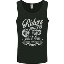 Riders 78 Motorcycle Motorbike Biker Mens Vest Tank Top