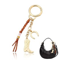 Western Keychain Cowboy Key Chain For Women Cowgirl Accessories,Cherry Boot