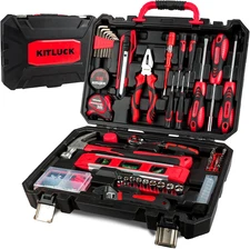 138-Piece Home Tool Kit, Household Hand Repair Tool Set for Men, Portable Basic