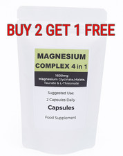 Magnesium Glycinate 4 in 1 Complex Capsules,1600mg,No Fillers,High Strength