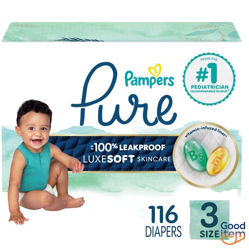 S Pack - Size 3 -116ct:paraben-free,hypoallergenic