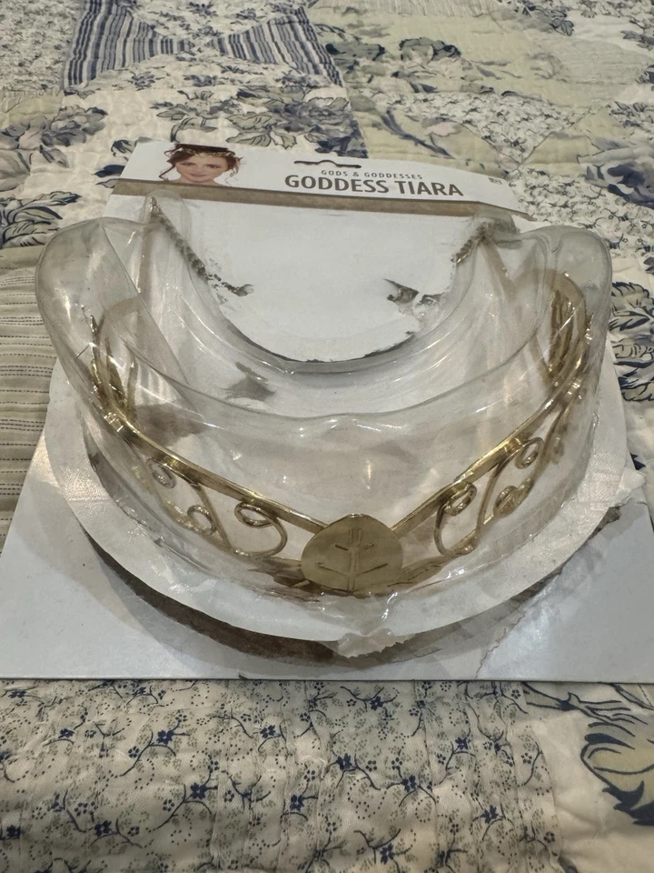 Midieval Renaissance Style Costume Tiara Metal Leaf Goddess Crown Greek Roman - Image 4 of 4