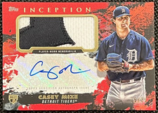 2021 Topps Inception Patch Autographs Red RC #APC-CM Casey Mize 15/25