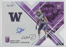 2017 Panini Elite Draft Picks Status Purple Die-Cut 49/99 Sidney Jones Auto 2r7