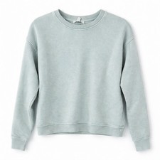 TOPSHOP Sweatshirt Womens Small Green Mint Cotton Crewneck NEW
