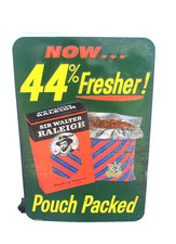 Vintage Embossed Tin Sir Walter Raleigh Tobacco Advertising Sign 24" X 16.5" #1