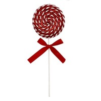 Deko Lolli Rot Weiss Glitzer Ca. 36 Cm Weihnachtsdeko Weihnachten Deko