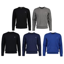 Gant Men Sweater - Classic Cotton C-Neck, Knit Pullover, Round Neck, Cotton