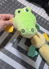 Plush Alligator Baby Teether Rattle Toy Green Yellow Beige — photo 3