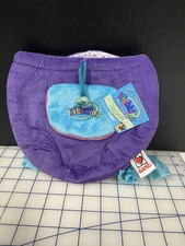 Ganz Webkinz Bag Backpack Corduroy Purple Blue Child Youth Plush Carrier