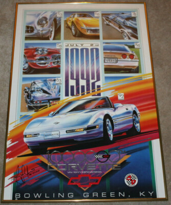 アート・デザイン・音楽 THE COMPLETE CORVETTE 1988 Corvette Coupe Art Print, C4 Corvette,man Cave Art