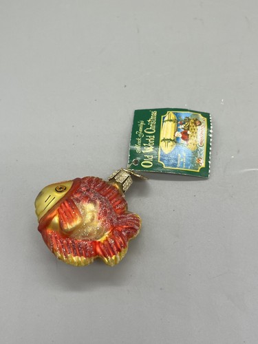 KLEINER TROPISCHER FISCH ALTE WELT CHRISTBAUM GLASSCHMUCK DEKORATION #75 - Bild 6 von 7
