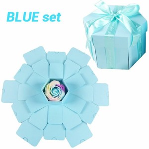 Surprise Photo Memories Box Blue Hexagon Explosion Box Christmas Valentine Gift Ebay
