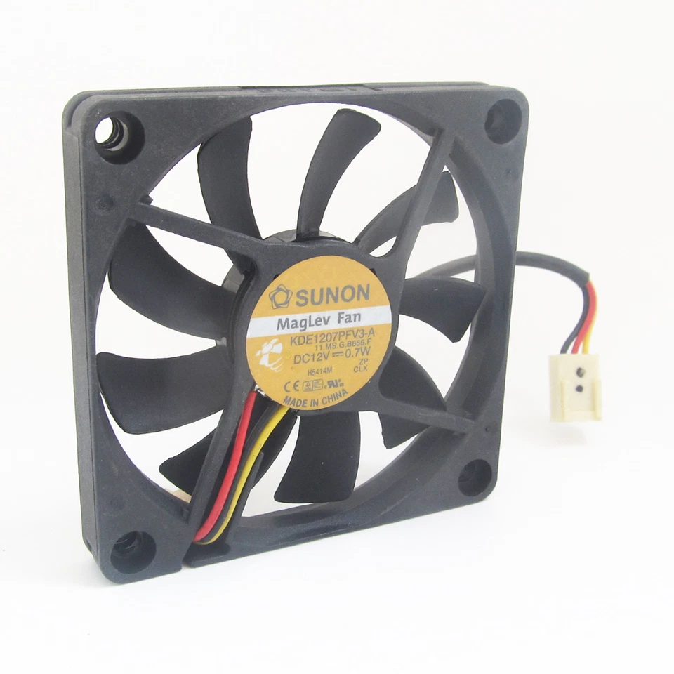 10pcs SUNON MagLev DC Cooling fan KDE1207PFV3-A 70x70x10mm 7010 DC12V 0.7W 3pin - Image 2 of 4