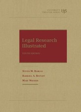 Legal Research Illustrated, - Paperback, By Barkan Steven; Bintliff - Very Good
