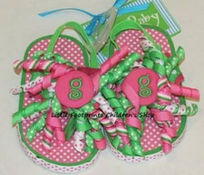 Mud Pie Initial Baby g Flip Flop Sandals  0-6 Months