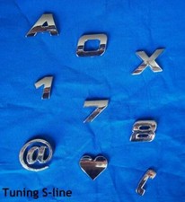 LETTERE ADESIVE TRIDIMENSIONALI 3D CROMATE 26mm - K