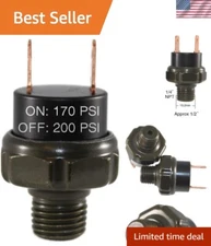 Durable 1/4" NPT Air Pressure Switch for Train/Air Horns -  Rated