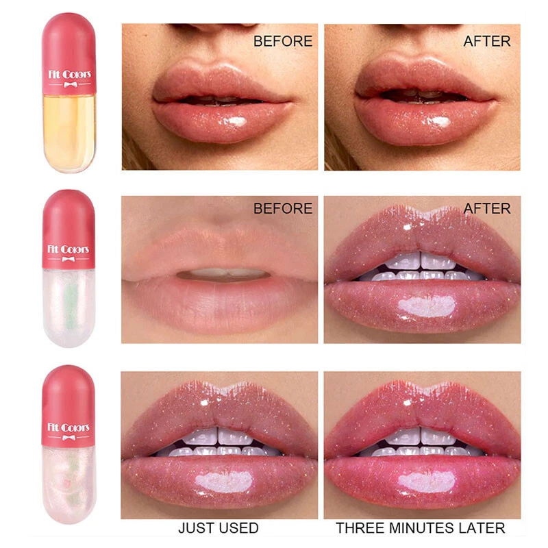 3 1 Pcs Natural Lip Plumper Lips Plumping Balm Gloss Serum