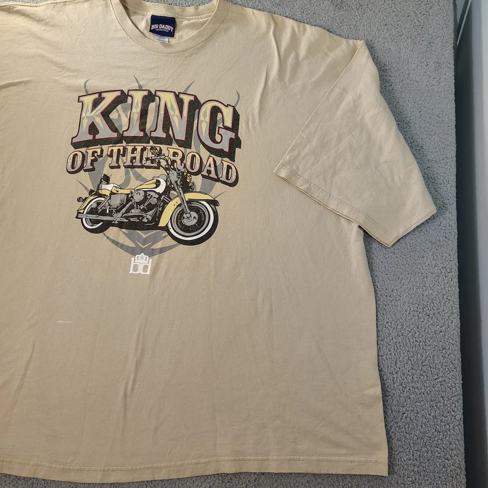 Big Daddy Clothing T-Shirt Mens 6XL Beige Biker Casual Activewear - Image 4 of 4