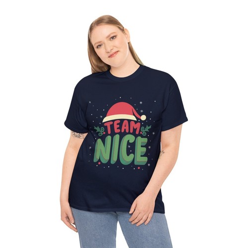 Team Nice Funny Christmas Graphic Tee Shirt, S-5XL - Picture 13 of 17