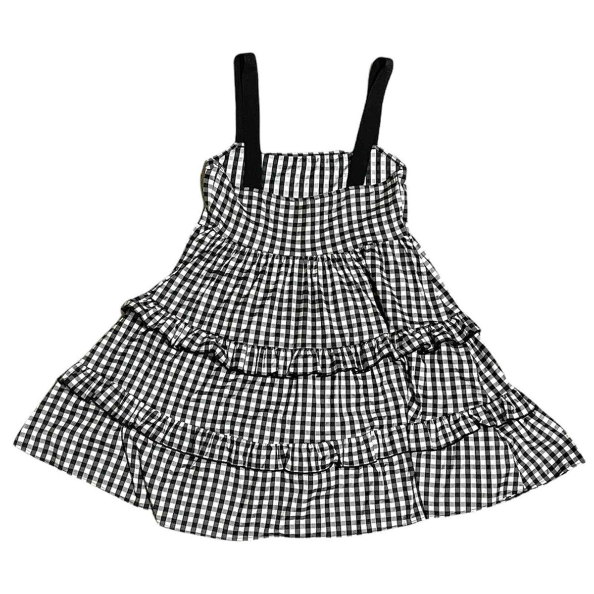 美品　uhr Checkered Tiered Dress 1-2y Checkered Tiered Dress – Uhr Online store