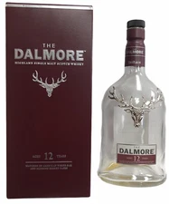 DALMORE 12 years Scotch Whiskey Empty 750ml Bottle & Stopper "FREE SHIPPING"