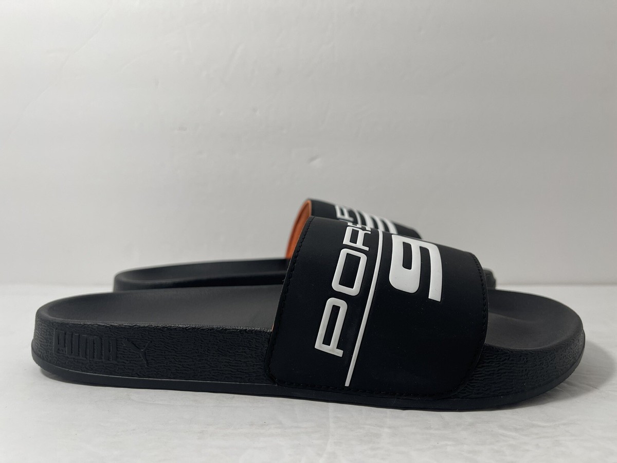 Puma Porsche 911 Legacy Graphic Leadcat FTR Black White Slide Men