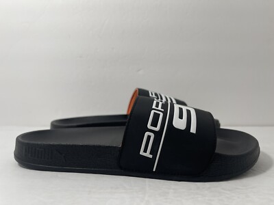 Puma Porsche 911 Legacy Graphic Leadcat FTR Black White Slide Men Size  375866-01 | eBay