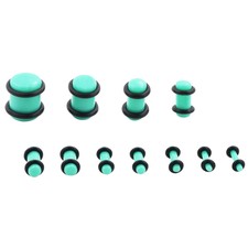 18PCS Acrylic Ear Gauges Kit 14G-00G Ear Stretching Set O-Ring Plug Piercing