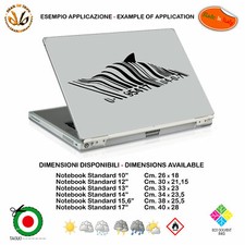 Notebook sticker shark bansky style shark bar code sticker pvc cropped black