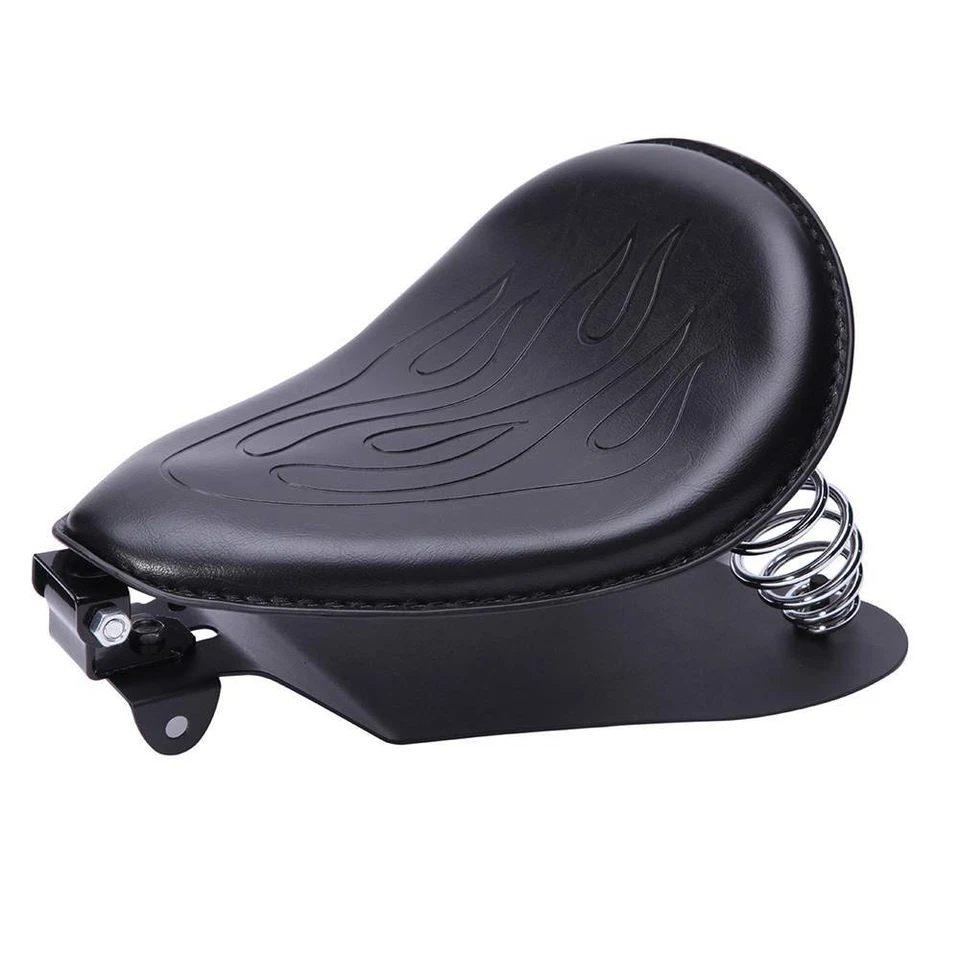 Motorcycle Spring Solo Seat For Harley Heritage Springer Softail Bobber Chopper - Image 2 of 4