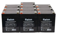 Raion Power 12V 5Ah T2 F2 Battery For Ultracell UL5-12 F2 10 Pack