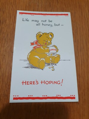 Teddybär Postkarte Das Leben ist vielleicht nicht alles Honig, aber - Hier ist Hoffnung (6)