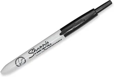 Sharpie 1735790 Retractable Permanent Markers, Ultra Fine Point, Black, 3pk