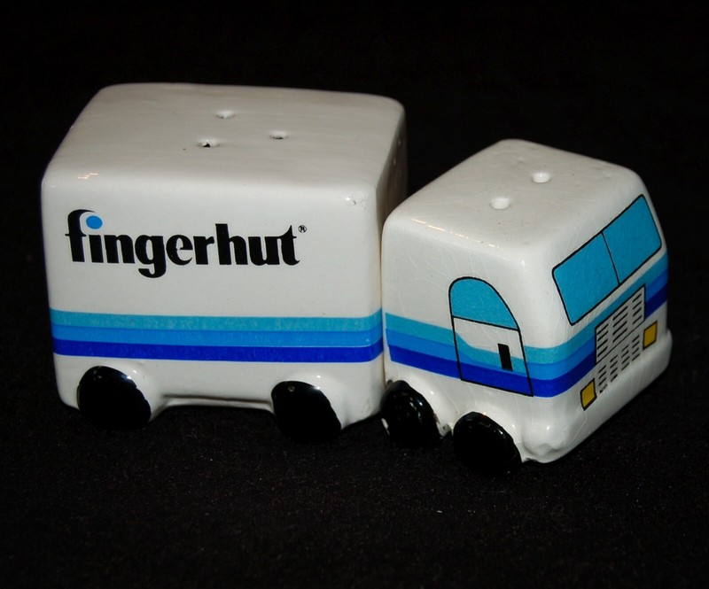 VINTAGE Salt Pepper Shakers Ceramic FINGERHUT TRUCK 1980's