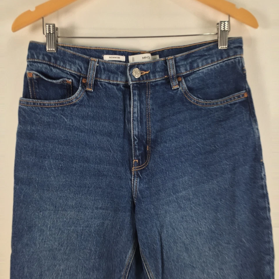 Mango denim jeans womens US 8 aus 12 mom blue cotton high rise 103056 - Image 2 of 4