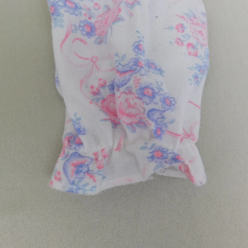 Conjunto de pijama vintage de 2 piezas con adornos de encaje y pantalones para niñas de los 90 florales #2083 Foto 4 de 4