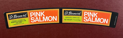 Vintage St. Bernard Pink Salmon Label, Dunnes Stores LTD, Ireland