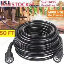 High Pressure Washer Hose 15m/50ft 5800PSI M22-14mm Power Washer Extension