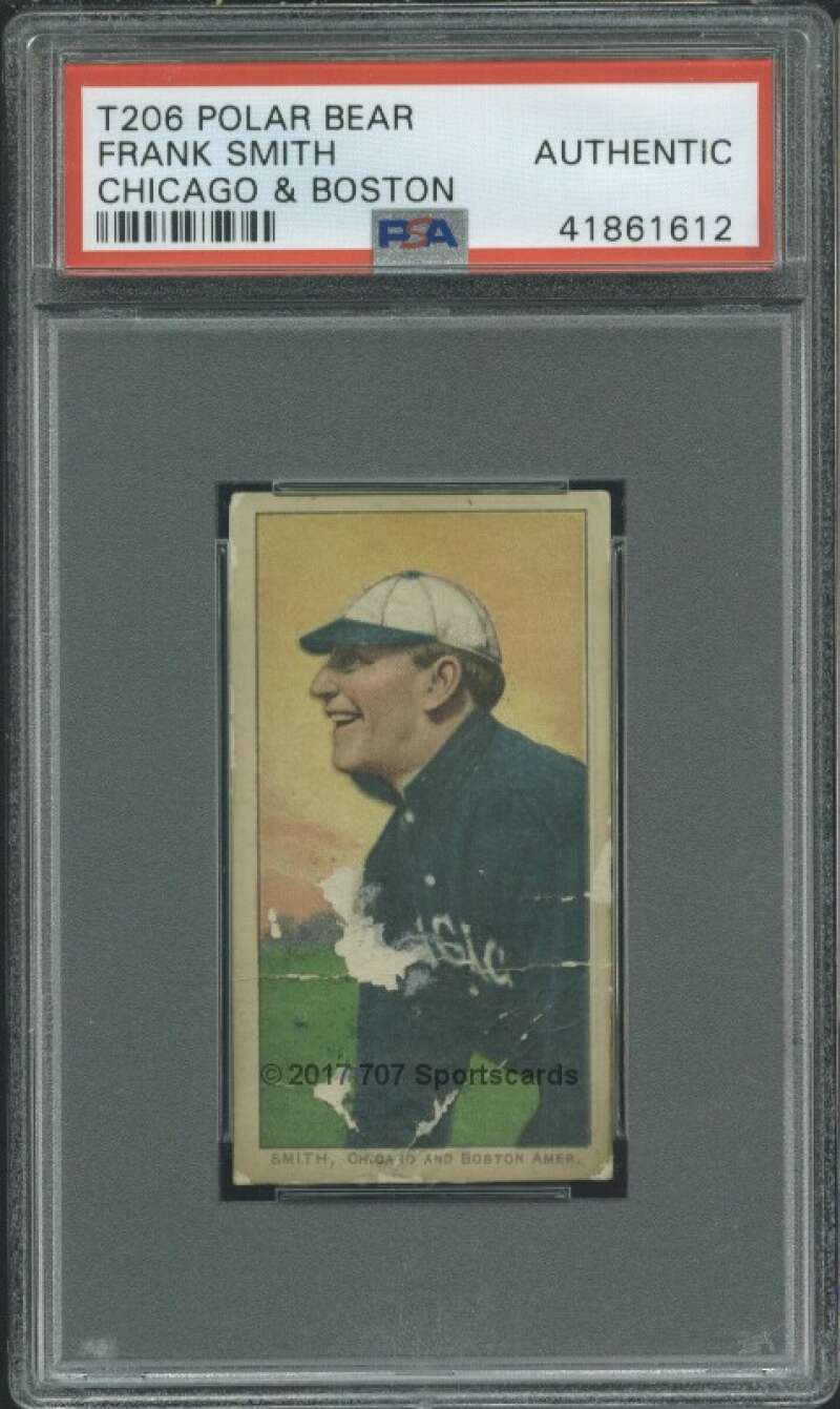1909-11 T206 #447 Frank Smith PSA 0 White Cap Chicago/Boston Polar Bear (1612)