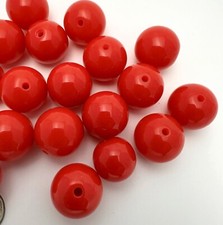 Opaque Red Resin 19-21mm Round Beads with 2.5mm Hole 1/4lb 20  