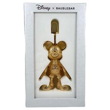 NEW Baublebar X Disney Mickey Mouse Bag Charm Keychain Gold Tone Backpack