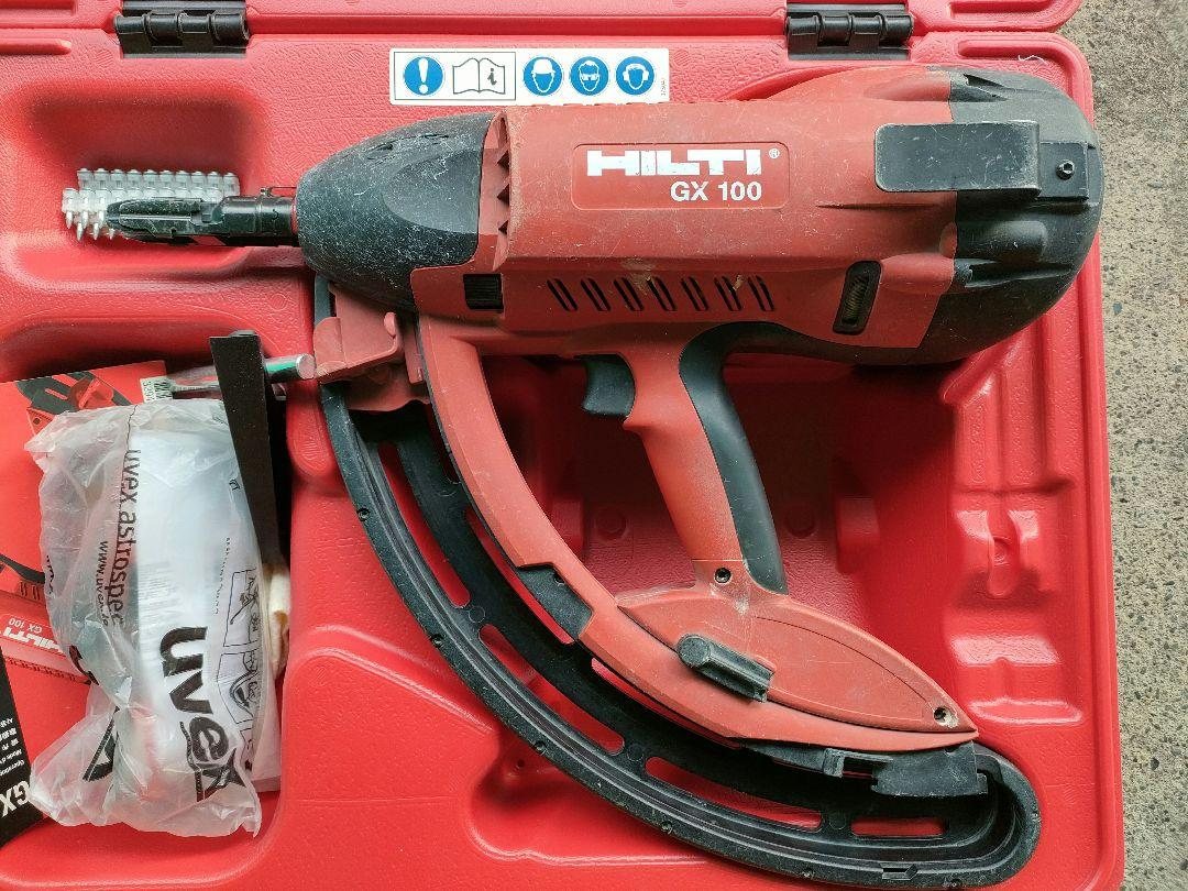 Hilti GX-100 Gas Nail Gun Fastening Tool with Box Used Tested