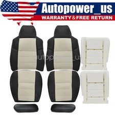 Front Leather Seat Cover / Foam Cushion For 2005 Ford Excursion Limited XLT