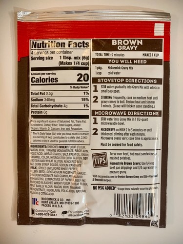 McCormick Braune Soße Gewürz (3er Pack) 0,87 Unzen Packungen HEISSES ANGEBOT! - Bild 3 von 3