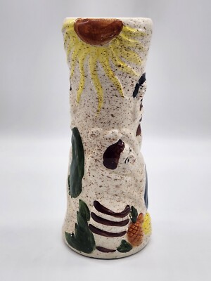 Vtg Original 1963 Trader Vic's 8-1/2” Tiki Mug Vase Speckled Vtg Original 1963 Trader Vic's 8-1/2” Tiki Mug Vase Speckled