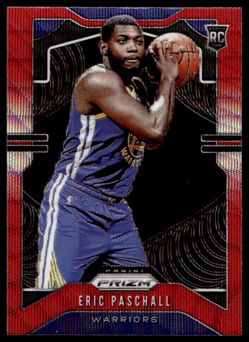 2019-20 Panini Prizm Ruby Wave Eric Paschall Rookie A5 Golden State Warriors